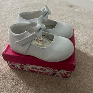 Josmo White Kids Dress Shoes with Bow